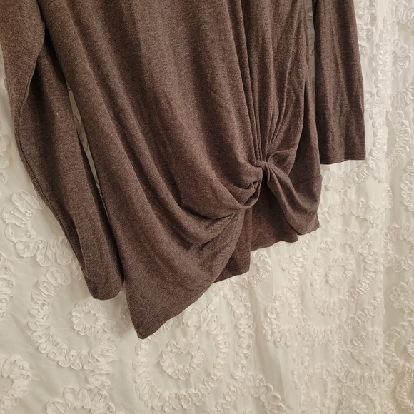 Off the shoulder dark gray sweater - Picture 4 of 5
